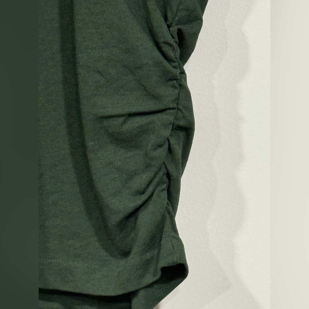 Madewell Green White Trim Short Sleeve Sutro Stitch Muscle Tee L NWT - Picture 6 of 8